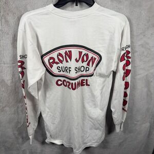 Ron Jon Surf Shop Cozumel Long Sleeve T Shirt White Mens Size Medium